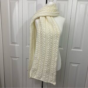 Mixit Long Ivory Cream Knit Scarf